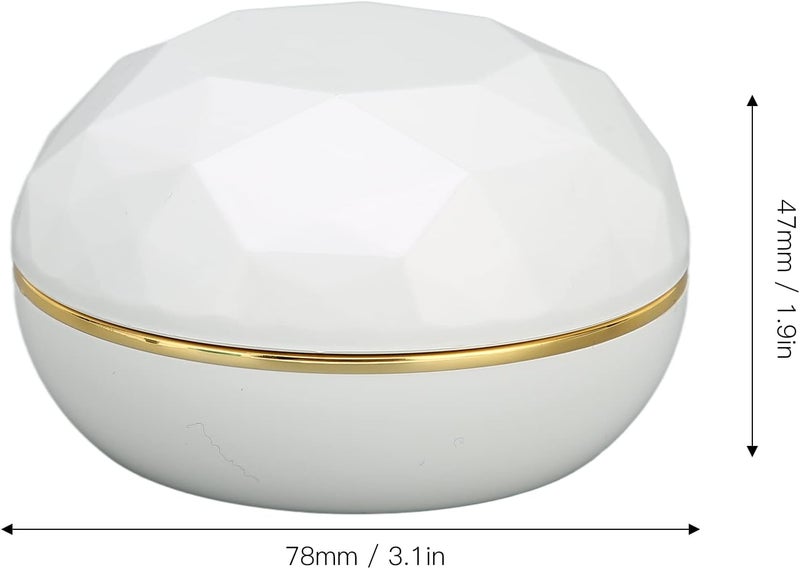 woobles Velvet Necklace Pendant Box,LED Light Pendant Necklace Gift Box,Ring Box with LED Light Exquisite Elegant Jewelry Display Gift Box for Wedding Proposal Engagement(white) - Image 3